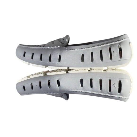 FLOAFERS Driver Women's Slip-On Loafers Light Gray Perforated Design Size 8 - Picture 7 of 10